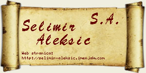 Selimir Aleksić vizit kartica